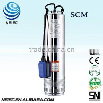 SCM stanless submersible pump with floating switch