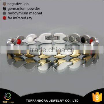 Wholesale fashion health stainless steel jewelry bio magnetic energy bracelet for good health