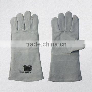 Cow split leather welted welding working glove-6504