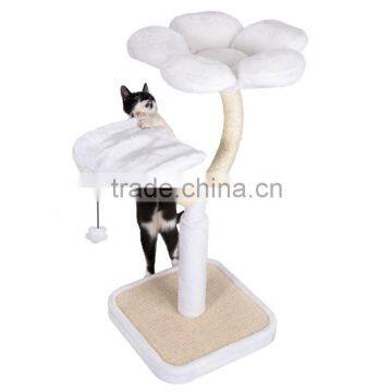 white flower cat tree