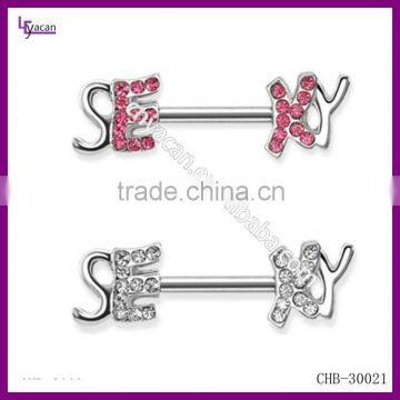 Wholesale Newest Design Stainless Steel Wings Nipple Ring