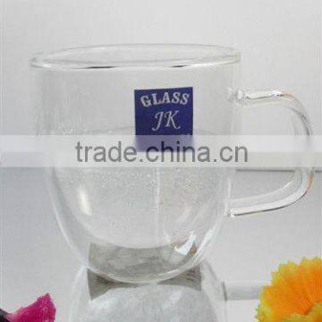 double wall clear glass cup