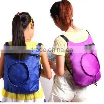 Folded Unisex Drawstring Backpack Travel Sports Backpack photo-5
