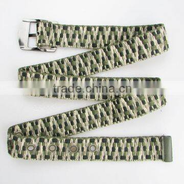 Unisex eyelet belt nonelastic cotton woven belt