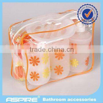 bath 4 pcs set into PVC zipper bag