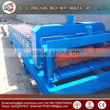 color steel metal glazed tile sheet roof wall panel double layer roll forming machine