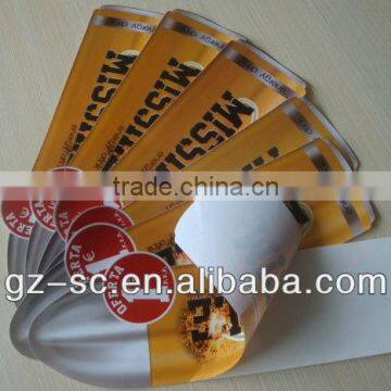 White pvc car sticker for window