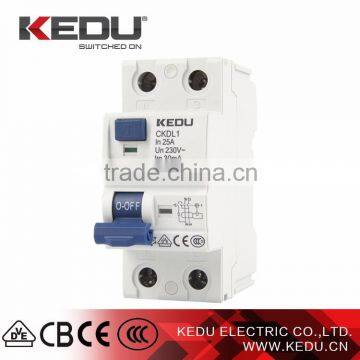 KEDU 2P 25A Residual current circuit breakers with VDE CB CCC CE approved