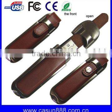 promotional gift leather usb drive 1gb to 64gb