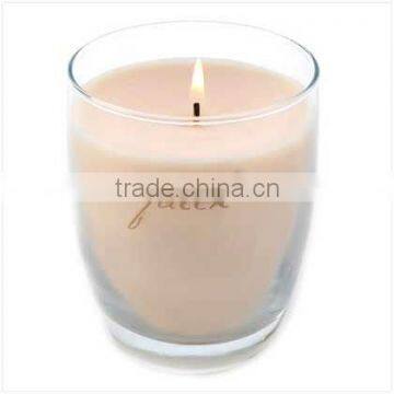 Taper soy wax candle in clear glass