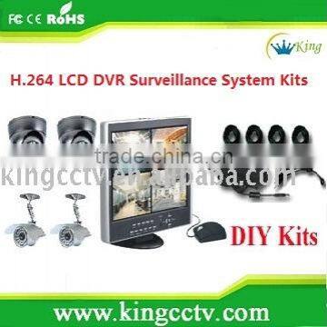 USB 2.0 dual coding stream H.264 cctv security kits (HK-S1504M)