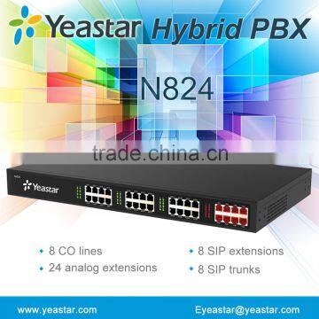 Yeastar N824 New Cost-effective Hybrid Analog PBX System With 8 CO Lines 24 Analog Extensions photo-2