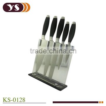 new knife set with acrylic knife block