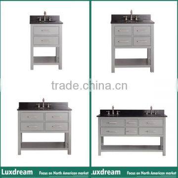 grey floor standing bathroom vanity series for USA market