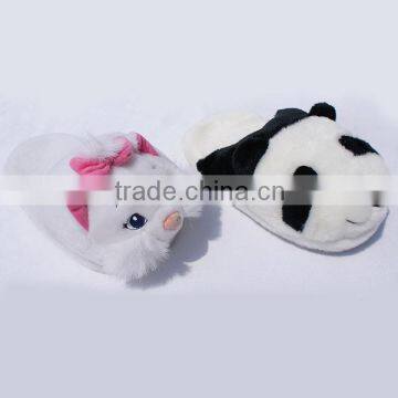 Plush indoor animal slippers