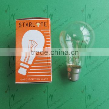 Clear Bulb 100W, 220-240V, B22, A55, A60