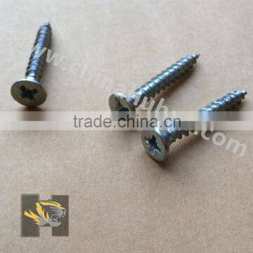 Taiwan Machine DIN 7505 Galvanized White Zinc Pozi Chipboard Screw Fibre Board Screw to Wood