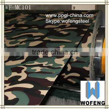 Camouflage color coated steel coil / pre-paint ppgi WF-MC101