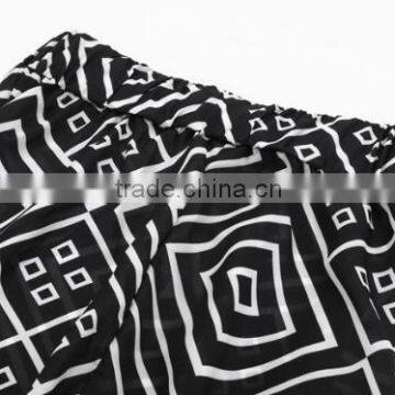 New Lady Women's Fashion Maxi Geometric Print Casual Long Pleated Party Skirt photo-3