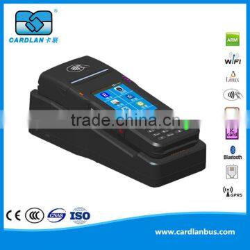 China QR code and RFID reader integrated Linux Mobile POS with thermal printer