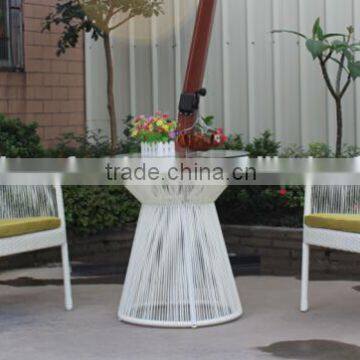 outdoor furniture wicker all weather resin 3 piece dining table and chair set/ bistro chair in garden