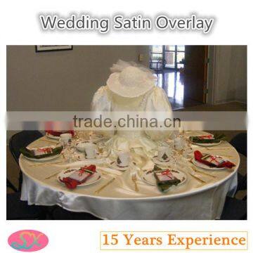 Wedding Table Linen Cheap Satin Overlay