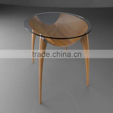 Dining table used the Round shape tempered top glass,tempered round glass