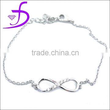 Factory direct sale 925 sterling silver 8 charm bracelet