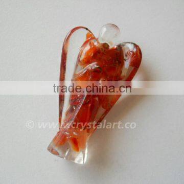 Red Carnilian Agate Orgone Stone Angel photo-2