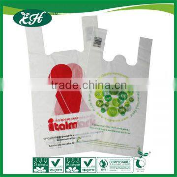 100% EN13432 ASTM D6400 Cornstarch Biodegradable Shopper Bag