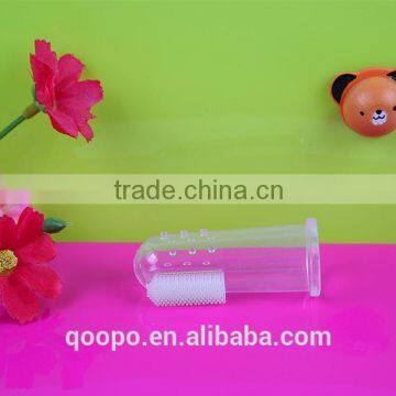 Factory Sale Food Grade Soft Silicone Fingers Toothbrush Teether For Kids photo-4