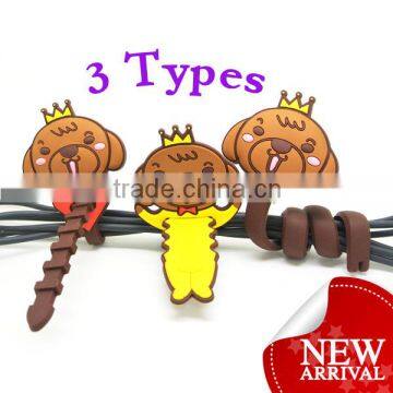 soft pvc cute durable custom cable wire organizer
