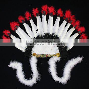 2015Fashion Luxurious Natural Chicken Feather Headdress for Adult -i photo-2