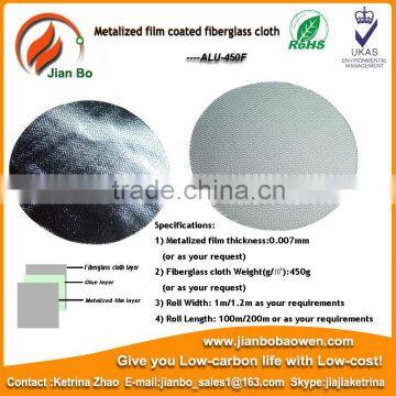 Metalized film coated 450g fiberglass cloth for air conditioning