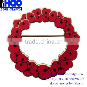 custom metal badges,wholesale cheap price poppy metal pin badge