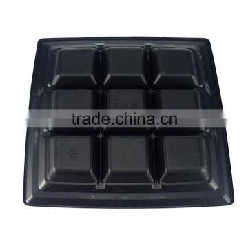 Disposable Lunch Box With Divider Black Tray Plastic PP Microwave Safe Lunch Food Box photo-3