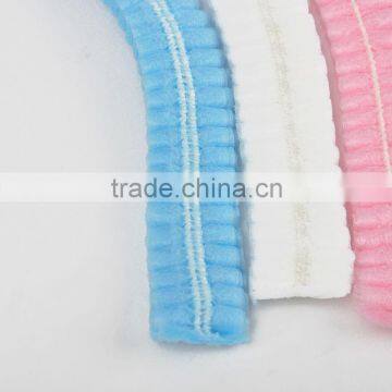 colorful medical hygiene fabric hair net mob caps