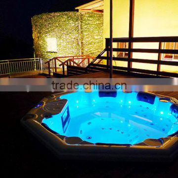 8 Persons CE Approved Balboa Square hot tubs outdoor spa used with UV system