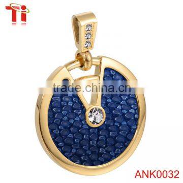 Luxury Best Friend Forever Zircon Pendant for Girls, Genuine Stingray Leather Pendant 18k Gold Plated Necklace Jewelry photo-5
