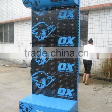 heavy duty metal display stand use for tools with LED light