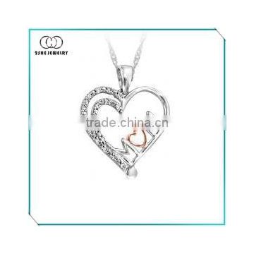 Exquisite Clear cz Peerless Mom Pendant