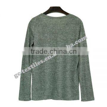 Girl's Manlange Grey Printed Standard Collection Long Sleeve T-shirts photo-2