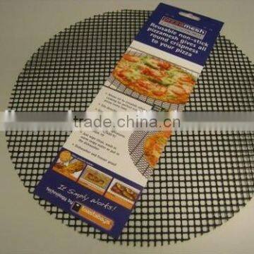 PTFE Non-stick Round Pan Mesh Mat As Seen on TV Cooking Crisp Pizza in Oven Microwave photo-2