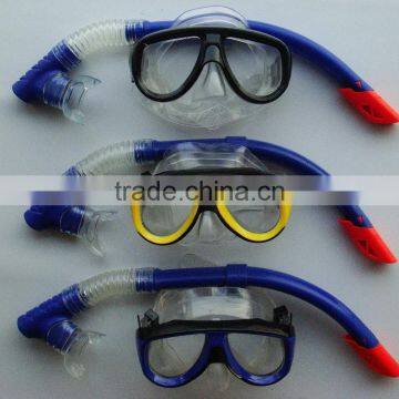 Silicone scuba diving equipment snorkel mask set