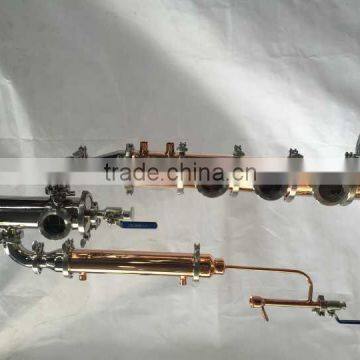 flute distiller,copper column,reflux stills