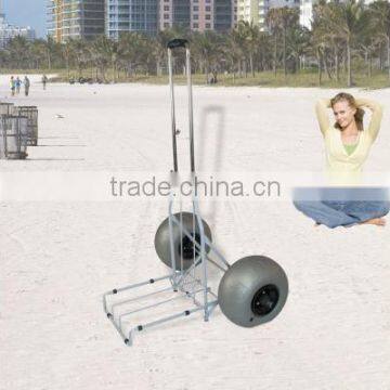 Folding Beach Cart - New - Soft Sand Tires - 165 Lb Load Cap photo-3