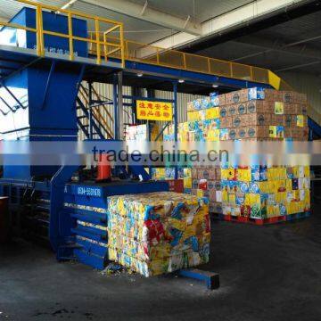 hydraulic automatic cardboard PET baler with conveyor