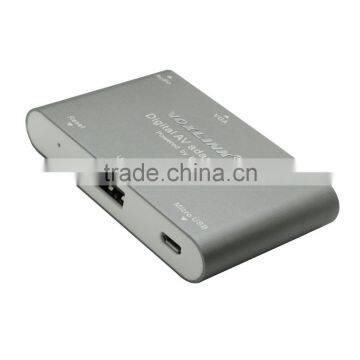 Hot Selling Best Quality VOXLINK Digital AV Adapter With HDMI And VGA+Audio Dual Display Converter Dark Gray photo-6