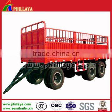 15ton 20ton side tipping Drawbar / Full semi trailers agricultural mini power tiller trailer