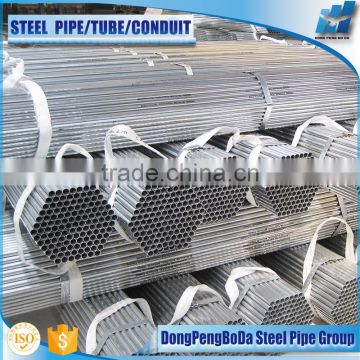 80g/m2 smooth welded line round erw galvanized pipe